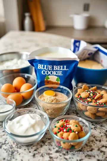 Homemade Blue Bell Christmas Cookie Ice Cream Delight ingredients