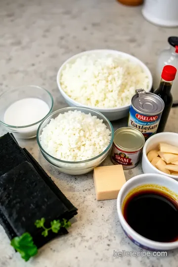 Quick & Delicious Spam Musubi ingredients