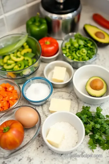 Omlet with Bell Peper and Avacodp ingredients