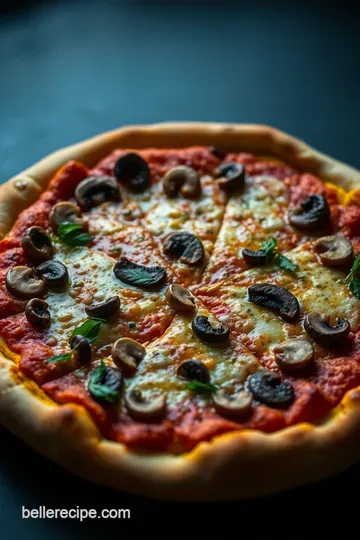 Perfectly Crafted Funghi Pizza: A Mushroom Lover' s Delight presentation
