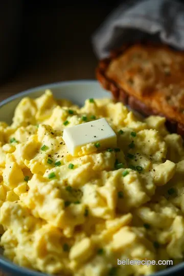 Perfectly Soft Scrambled Eggs: Creamy Delight in Every Bite presentation