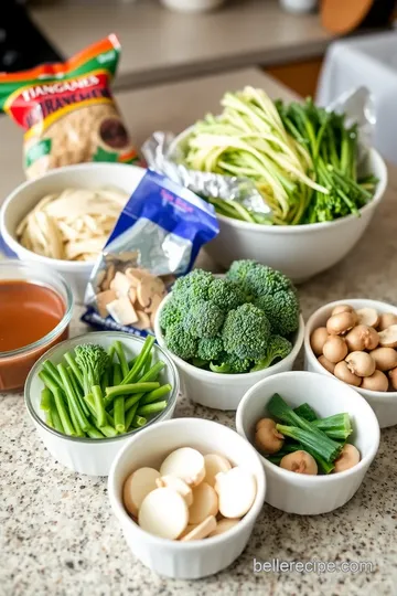 Broccolini Miso-Ginger Ramen ingredients