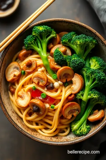 Broccolini Miso-Ginger Ramen presentation