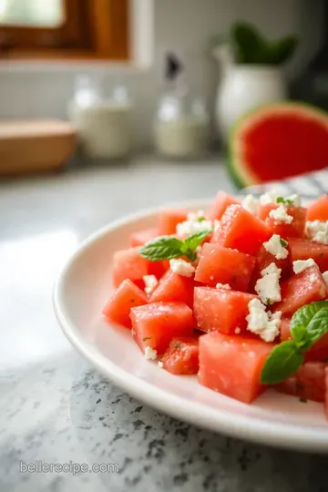 Refreshing Watermelon Feta Salad with Mint steps