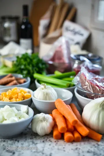 Rich and Tender Braised Beef Short Ribs with Red Wine ingredients