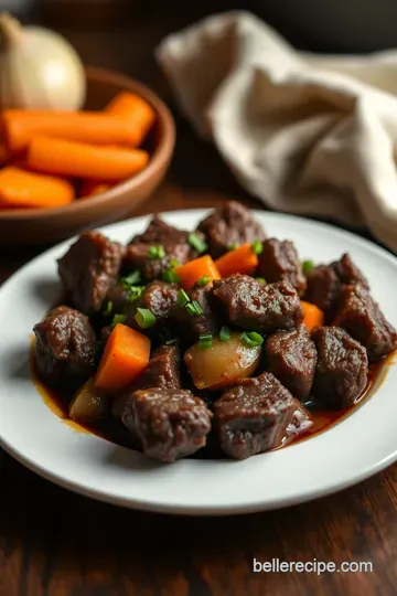 Rich and Tender Braised Beef Short Ribs with Red Wine presentation