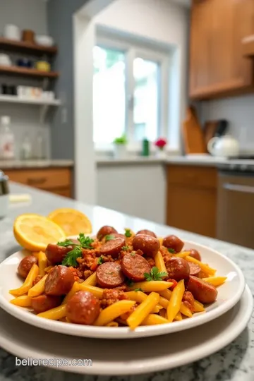 Hot Italian Roma Sausage Pasta with Roasted Bell Peppers and Spicy Tomato Sauce steps