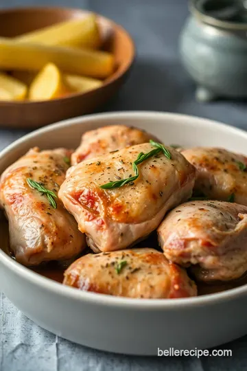 Savory Herb-Roasted Turkey Thighs with Garlic and Thyme presentation