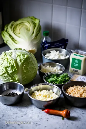 Savory Roast Cabbage Wedges with Garlic and Parmesan ingredients