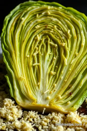 Savory Roast Cabbage Wedges with Garlic and Parmesan presentation