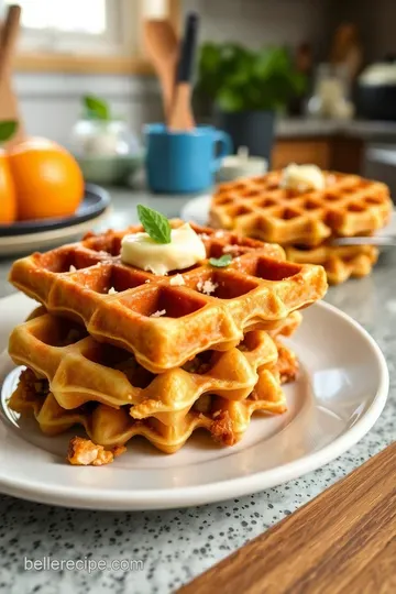 Savory Stuffing Waffles with Sage and Parmesan steps