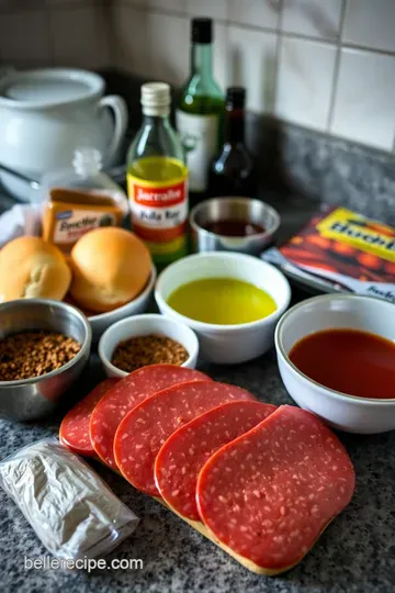 Smokin' Hot Smoked Bologna Sliders ingredients
