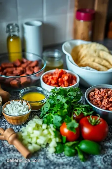 Spicy Chorizo Tacos with Fresh Salsa and Creamy Avocado ingredients