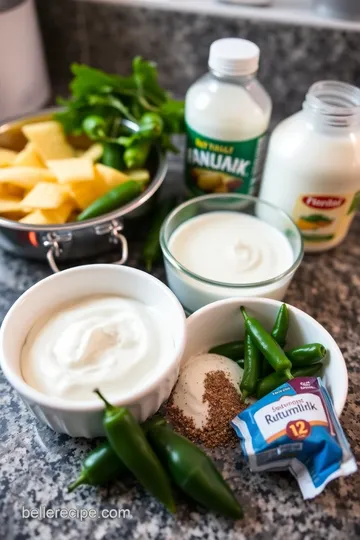 Spicy Creamy Jalapeño Ranch Dip ingredients