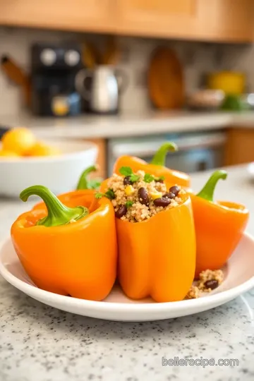 Stuffed Orange Bell Peppers with Quinoa and Black Beans steps