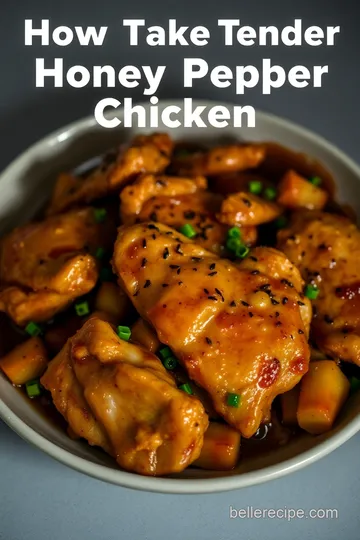 Sweet and Spicy Honey Pepper Chicken presentation