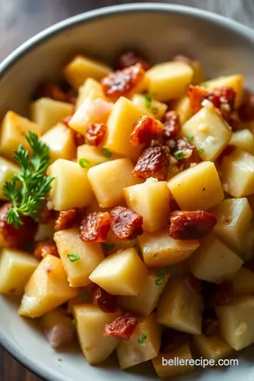 Traditional German Potato Salad with a Tangy Twist presentation