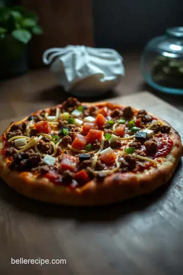 Ultimate Taco Pizza – A Flavor Fiesta on a Crispy Crust presentation