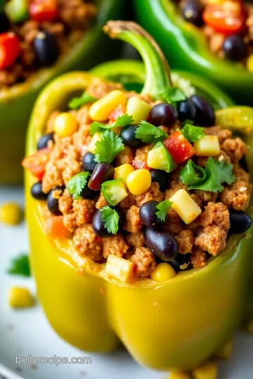 Zesty Taco Stuffed Bell Peppers presentation