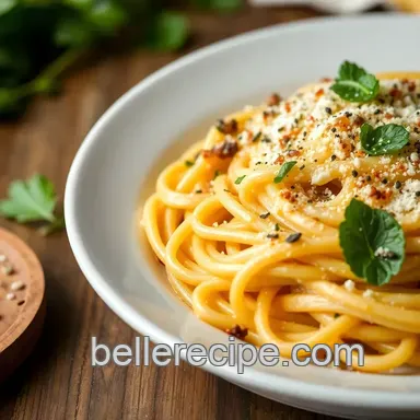Authentic Italian Carbonara presentation