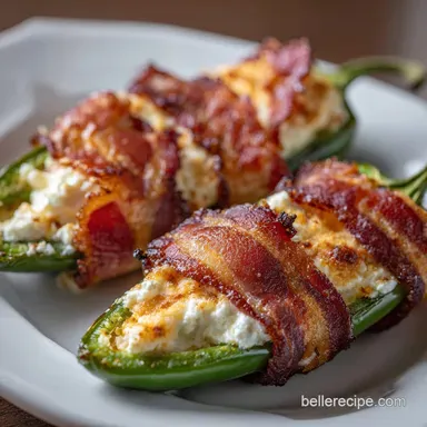 Jalapeno Popper with Bacon and Cream Cheese: Crispy Baked Recipe Card