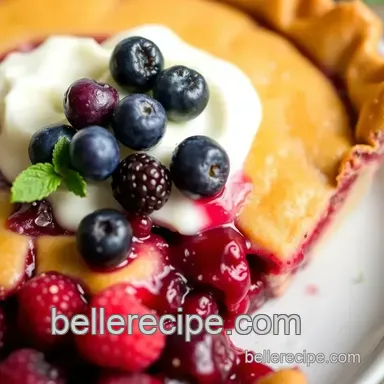 Easy Bake Goumi Berry Pie: Sweet Delight in 65 Min for Friends! Recipe Card