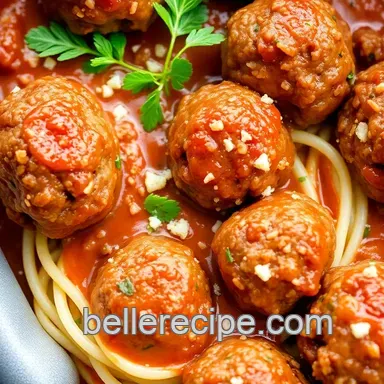 My Grandmother's Savory Beef Meatballs: Bake in 40 Minutes! Recipe Card