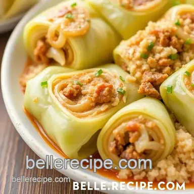 Comforting Hearty Baked Savory Cabbage Rolls: A Family Favorite Recipe Recipe Card