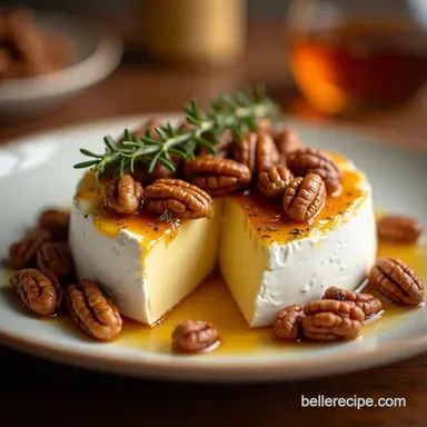 Effortless Baked Brie with Honey Toasted Nuts Recipe Recipe Card