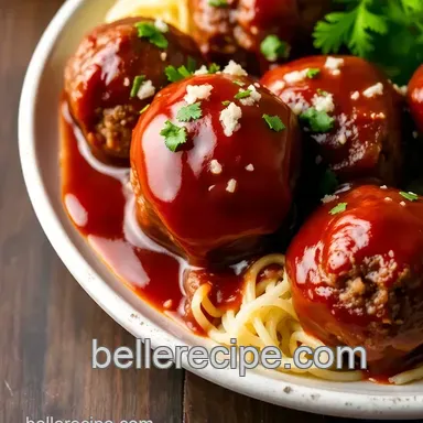 Easy & Juicy Baked Meatballs with Sweet BBQ Sauce: A Family Favorite Recipe Card