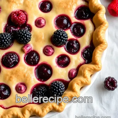 Easy Baking Goumi Berry Pie - Sweet & Simple Delight: A Family Favorite Recipe Card