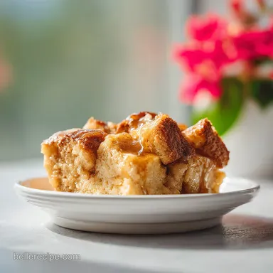 The Best Homemade Bread Pudding Recipe for 10 Servings Recipe Card