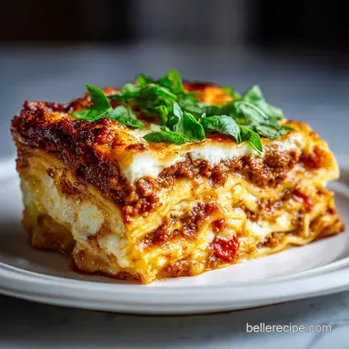 Best Lasagna Recipe With Ricotta for 8 Servings Recipe Card