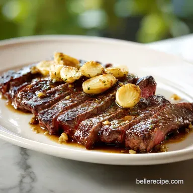 Blade Steak Recipe with Garlic for 4 Recipe Card