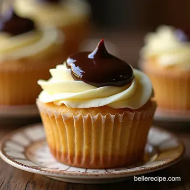 Best Homemade Boston Cream Cupcakes Recipe Easy Filling Recipe Card