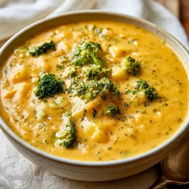 Broccoli Cheddar Chowder in 35 Minutes