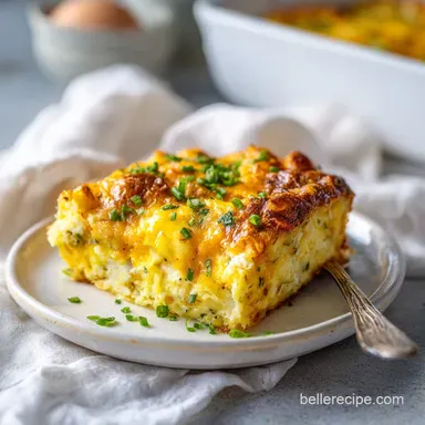 Easy Cheesy Breakfast Casserole Recipe for 8 Recipe Card