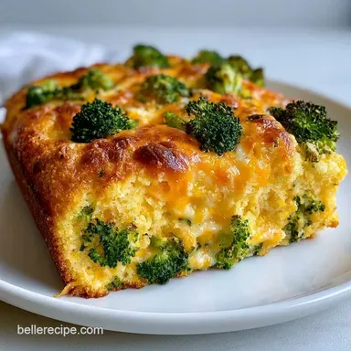 Broccoli Cornbread with Cottage Cheese Recipe Card