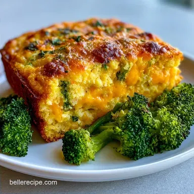 Broccoli Cornbread with Cottage Cheese