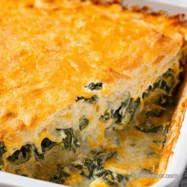 Cheesy Spinach Dream Boat Casserole Easy Comfort Food Recipe Card