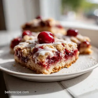 Cherry Pie Bars with Vanilla Glaze: Baked Dessert for 24 Servings