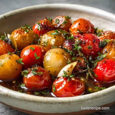 Cherry Tomato Recipe with Garlic and Herbs: Slow Roasted Recipe Card