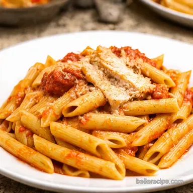 Chicken Parmesan Penne Pasta Classic Comfort Easy Recipe Card