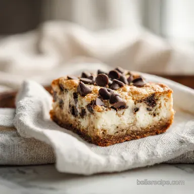 Chocolate Chip Cookie Cheesecake Bars in 1 Hour 10 Minutes Recipe Card