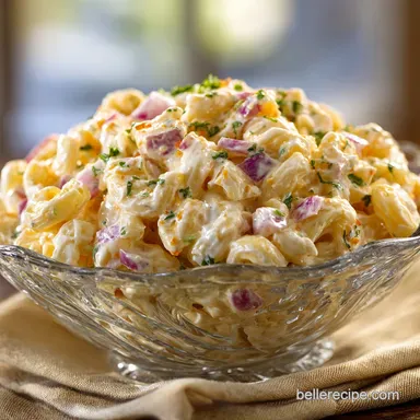 Amish Macaroni Salad: The Best Sweet Tangy Recipe Recipe Card