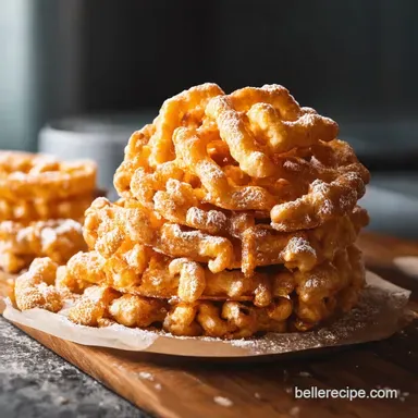 Easy Funnel Cake Recipe Crispy Carnival Treat at Home Recipe Card