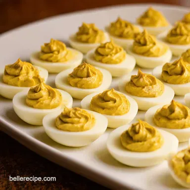Classic Deviled Eggs Recipe with a Chefy Twist Recipe Card