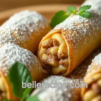 Classic Sicilian Cannoli presentation