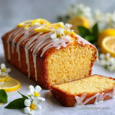 Lemon Loaf Cake for 10 Servings Recipe Card