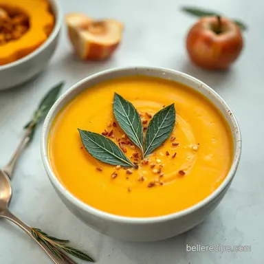 Creamy Squash Soup Recipe: Toasted Sage & Apple Magic! Recipe Card
